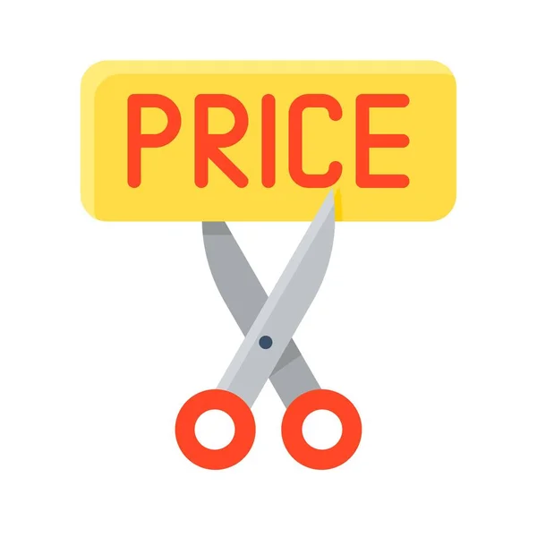 Price cut vector, Black friday related flat icon — Stock Vector