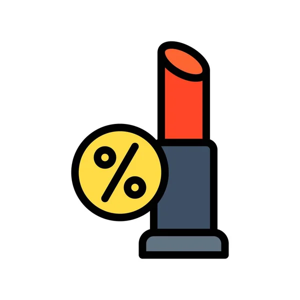 Lipstick vector, Black friday related filled icon — Stock Vector