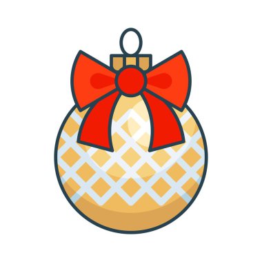 Noel süsleri, takılar ya da simge doldurulmuş Noel topu vektörü