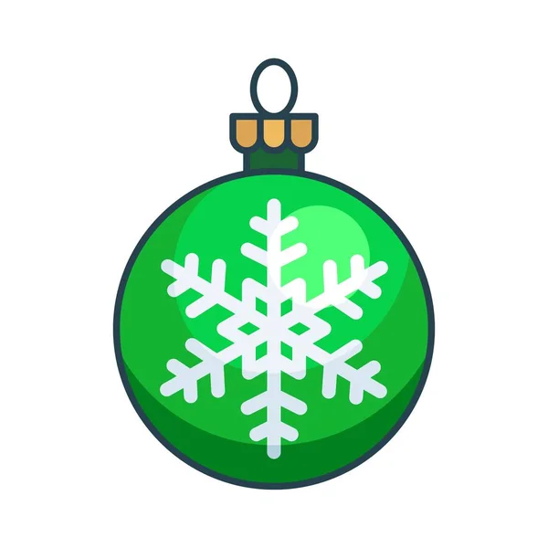 Christmas Ornaments Baubles Christmas Ball Vector Filled Icon — Stock Vector