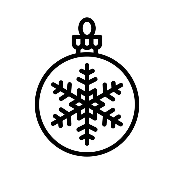 Ornamenti Natalizi Palline Icona Della Linea Vettoriale Della Palla Natale — Vettoriale Stock