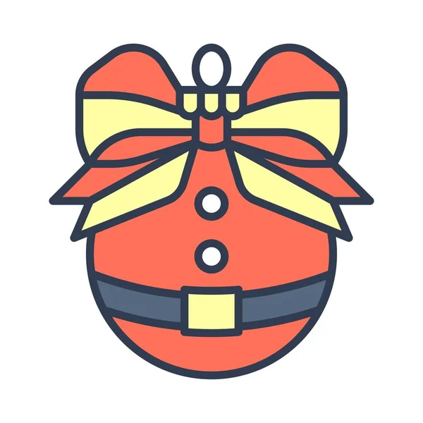 Ornements de Noël, boules ou icône remplie de boules de Noël — Image vectorielle