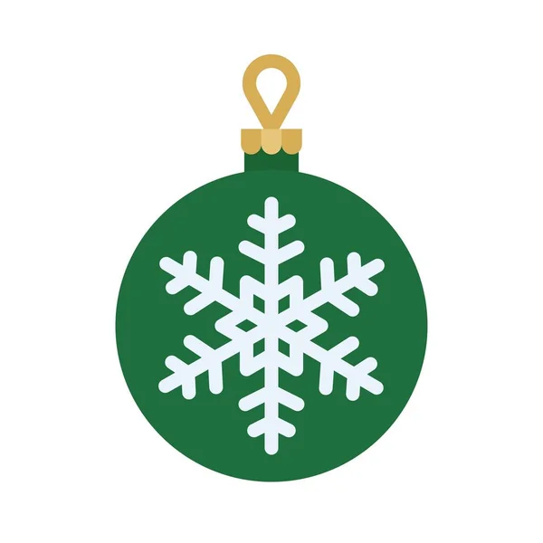 Enfeites de Natal, bugigangas ou bola de Natal ícone plano — Vetor de Stock
