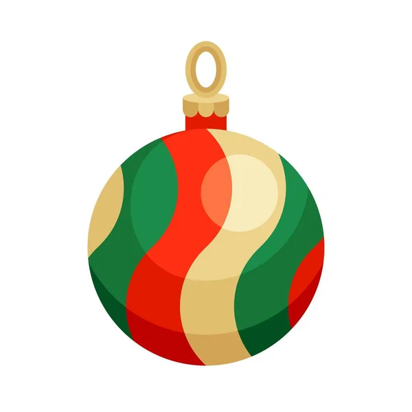 Weihnachtsschmuck Christbaumkugeln Oder Weihnachtskugelvektor Flaches Symbol — Stockvektor