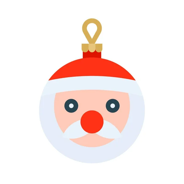 Weihnachtsschmuck, Christbaumkugeln oder Weihnachtskugel flach — Stockvektor