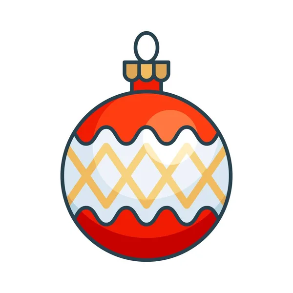 Weihnachtsschmuck Christbaumkugeln Oder Vektor Icon Für Weihnachtskugeln — Stockvektor