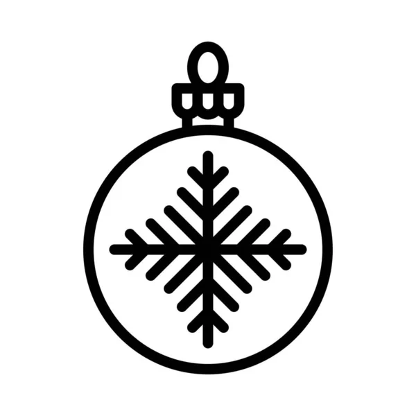 Рождественские Украшения Безделушки Иконка Векторной Линии — стоковый вектор