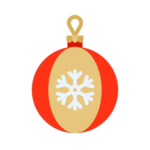 Рождественские украшения, безделушки или икона рождественского мяча — стоковый вектор