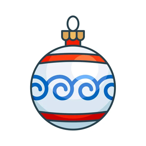 Weihnachtsschmuck Christbaumkugeln Oder Vektor Icon Für Weihnachtskugeln — Stockvektor