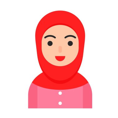 Müslüman avatar vektörü, Müslüman insanlar düz simge