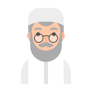 Müslüman avatar vektörü, Müslüman insanlar düz simge