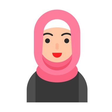 Müslüman avatar vektörü, Müslüman insanlar düz simge