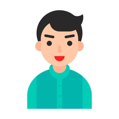 Müslüman avatar vektörü, Müslüman insanlar düz simge