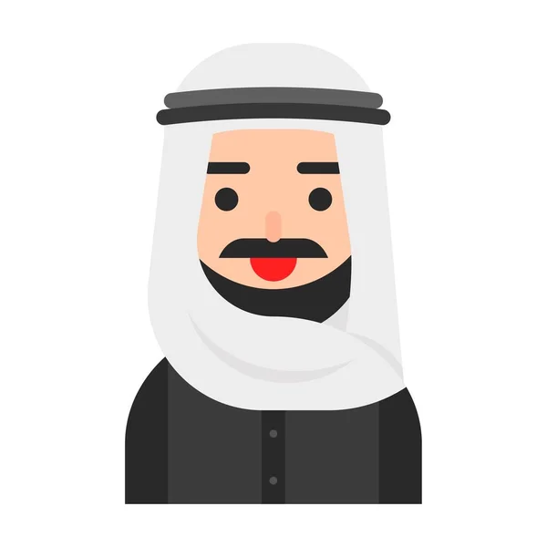 Muslim avatar vector, Muslim people flat icon — ストックベクタ
