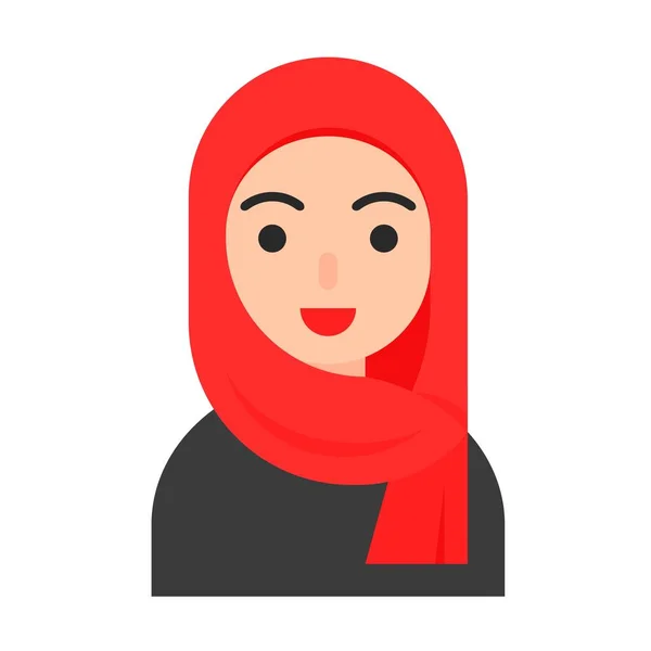 Muslim avatar vector, Muslim people flat icon — Stock Vector