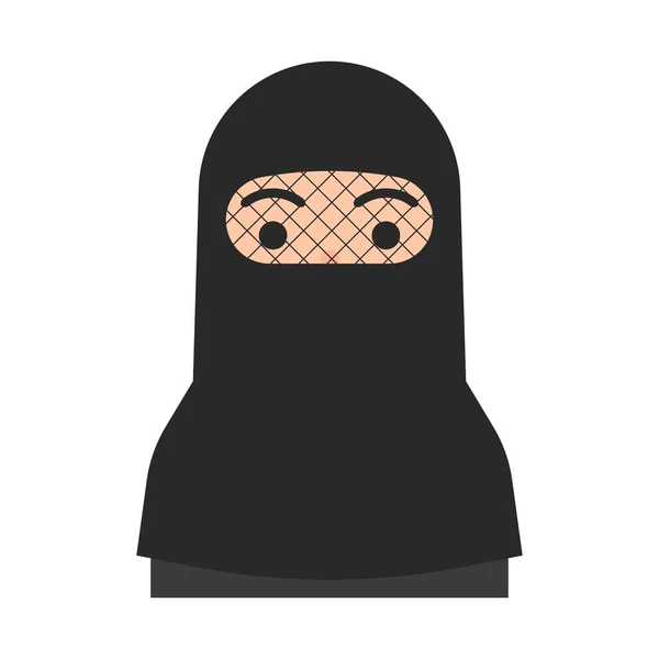 Moslim avatar vector, Moslim volk platte pictogram — Stockvector