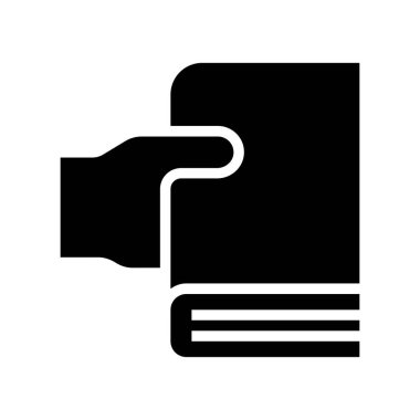 Kapalı kitap vektör illüstrasyonu, sağlam tasarım simgesi