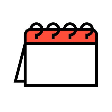 Defter ya da yazı pad vektör çizimi, doldurulmuş tasarım simgesi