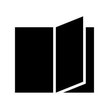 Kitap vektör illüstrasyonunu aç, katı tasarım simgesi