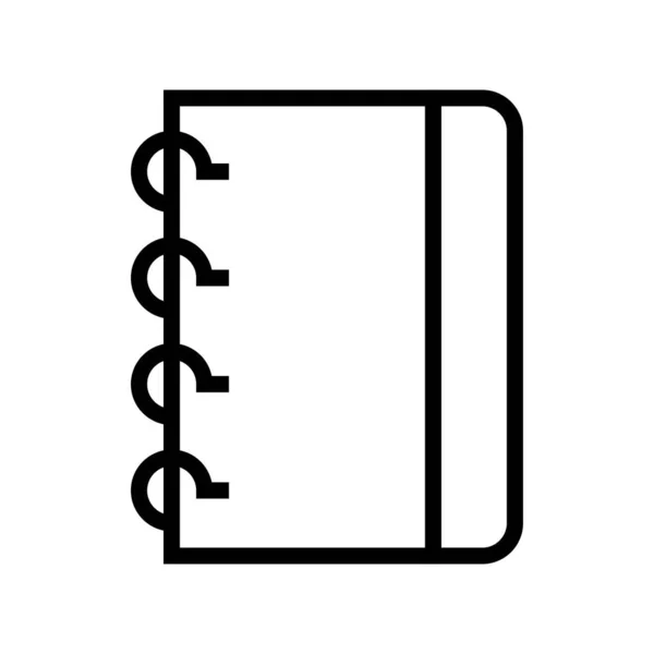 Notebook Vector Illustration Line Design Icon — 스톡 벡터