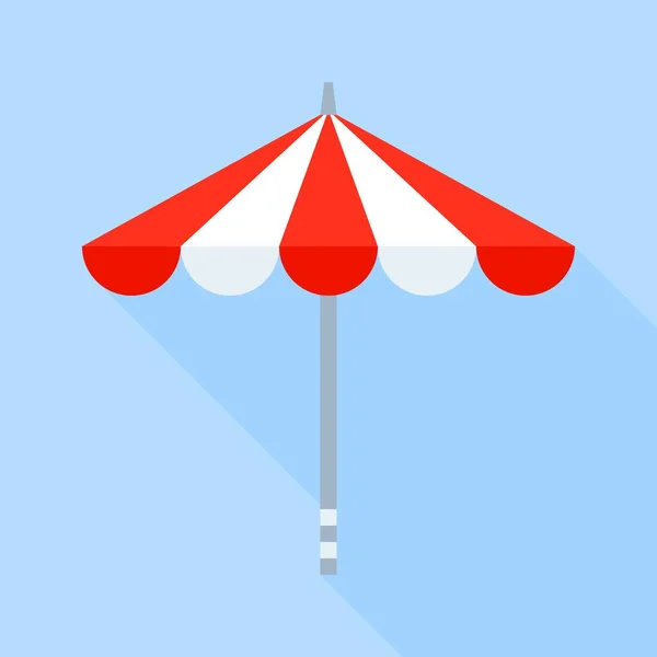 Beach Umbrella Vector Illustration Flat Design Icon — 스톡 벡터