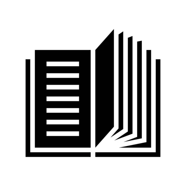Open Book Vector Illustration Solid Design Icon — Stock Vector