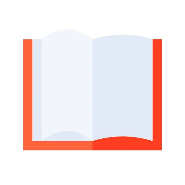 Ανοικτή Διανυσματική Απεικόνιση Βιβλίων Εικονίδιο Επίπεδου Σχεδιασμού — Διανυσματικό Αρχείο