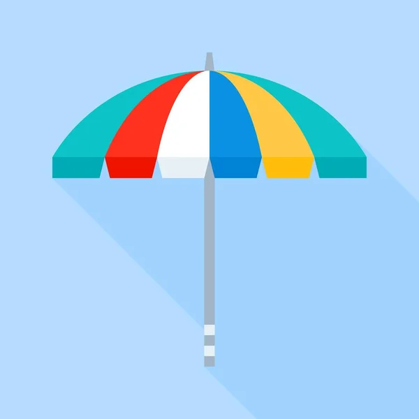 Beach Umbrella Vector Illustration Flat Design Icon — Stock Vector