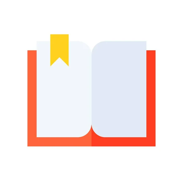 Άνοιγμα Βιβλίου Διάνυσμα Σελιδοδεικτών Εικονίδιο Επίπεδου Σχεδιασμού — Διανυσματικό Αρχείο