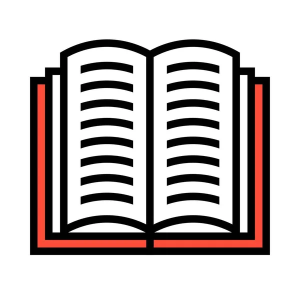 Open Book Vector Illustration Filled Design Icon — 스톡 벡터