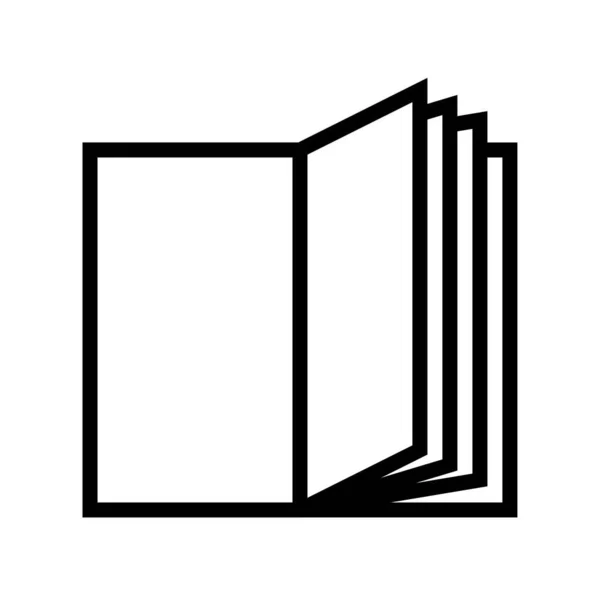Άνοιγμα Διανυσματικής Απεικόνισης Βιβλίου Γεμισμένο Εικονίδιο Σχεδιασμού — Διανυσματικό Αρχείο