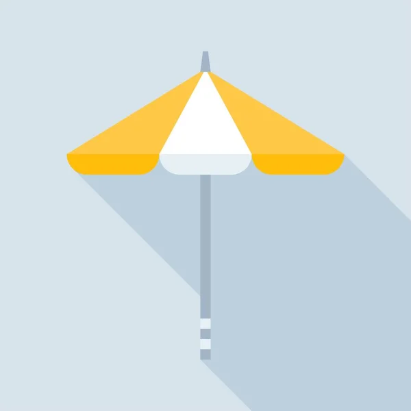 Beach Umbrella Vector Illustration Flat Design Icon — Stock Vector