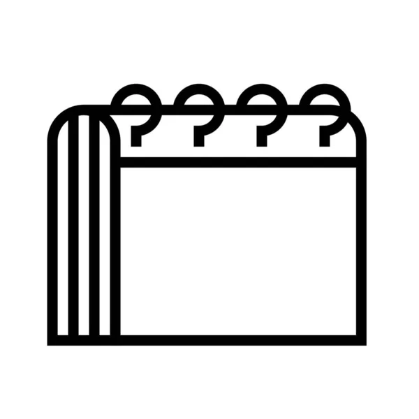 Notizbuch Oder Schreibblock Vektor Illustration Liniendesign Symbol — Stockvektor