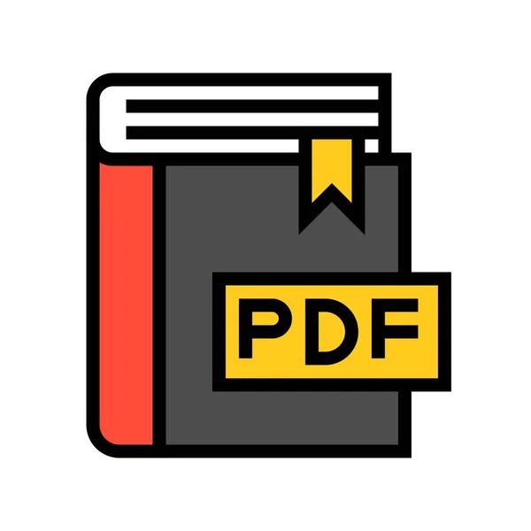 Векторная Иллюстрация Книги Формате Pdf Иконка Дизайна — стоковый вектор