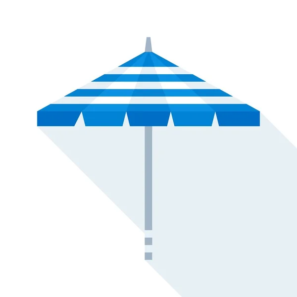 Пляжна Парасолька Векторна Ілюстрація Піктограма Плоского Дизайну — стоковий вектор