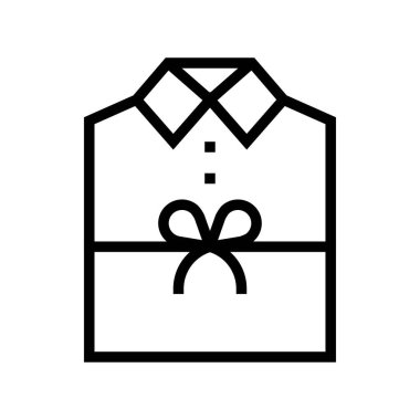 Hediye Gömleği vektör çizimi, satır biçimi simgesi