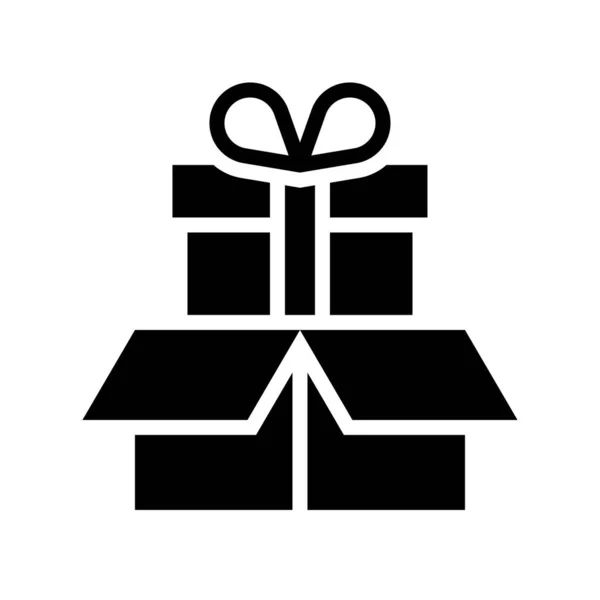 Gift box vector illustration, solid style icon — 스톡 벡터