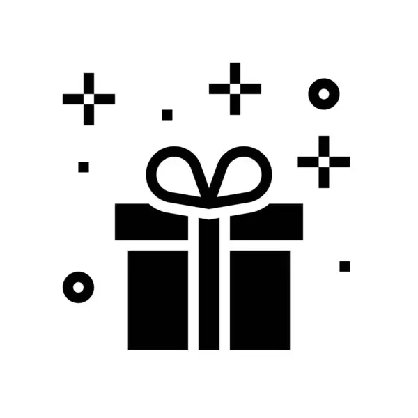 Ilustração de vetor de caixa de presente, ícone de estilo sólido — Vetor de Stock