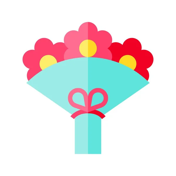 Flower Bouquet vector illustration, flat design icon — Stock Vector