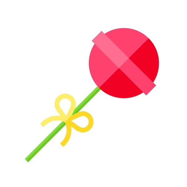 Lollipop cadeau vector illustratie, platte stijl icoon — Stockvector