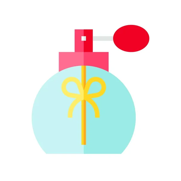 Perfume para ilustración de vectores de regalo, icono de estilo plano — Vector de stock