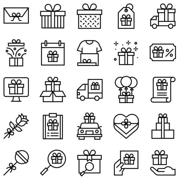 Hediye bağlantılı vektör seti 2, satır biçimi