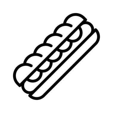 Sandviç vektörü, fast food ile ilgili çizgi simgesi