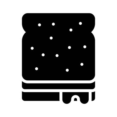 Sandviç vektörü, fast food ile ilgili katı biçim simgesi