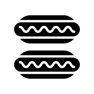 Sandviç vektörü, fast food ile ilgili katı biçim simgesi