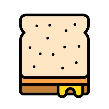 Sandviç vektörü, fast food ile ilgili düz biçim simgesi