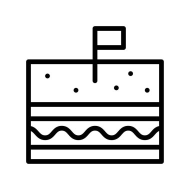 Sandviç vektörü, fast food ile ilgili çizgi simgesi