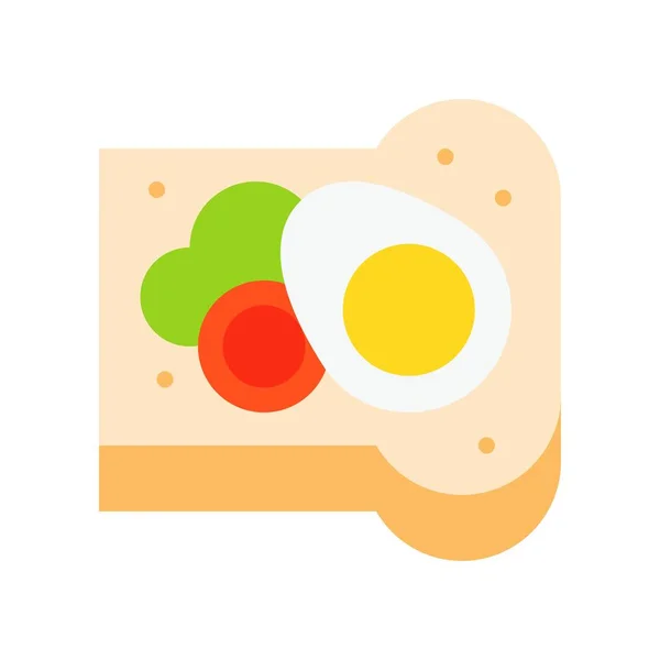 Sandwich Vektor Fast Food Verwandte Flache Stil Ikone — Stockvektor
