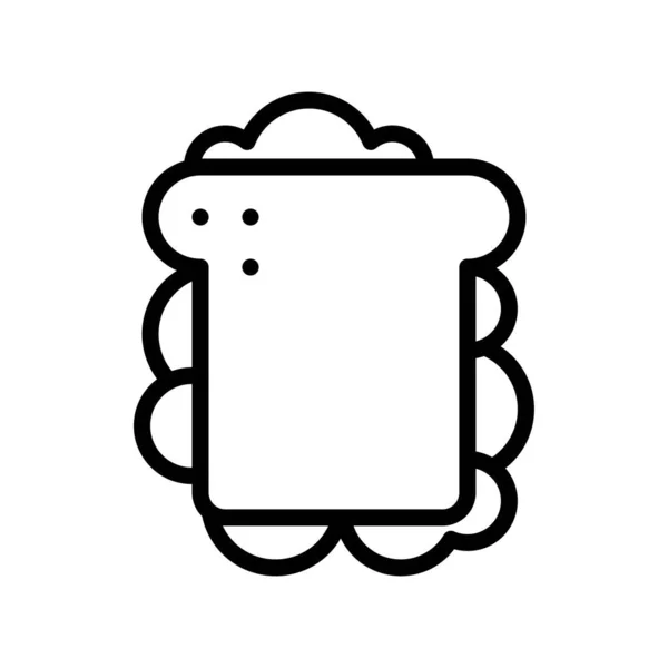 Sandwich Vector Fast Food Gerelateerde Lijn Stijl Pictogram — Stockvector