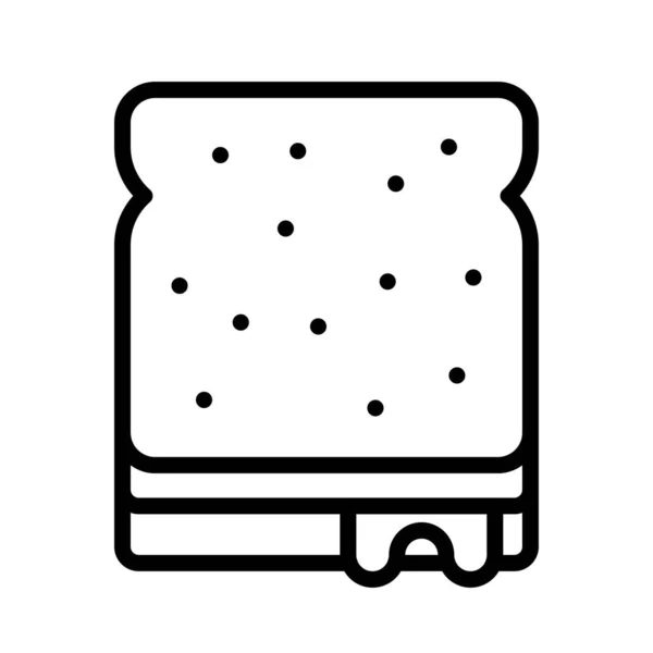 Sandwich Vektor Fastfood Bezogene Linie Stil Symbol — Stockvektor